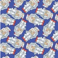 Robot seamless pattern Ã¢â¬â stock illustration Ã¢â¬â stock illustration file